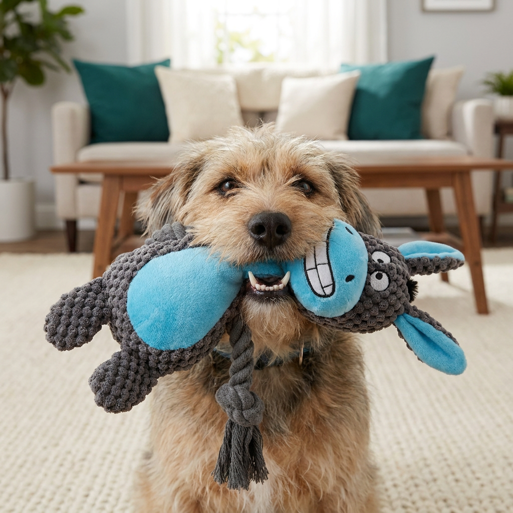 Cotton Rope Plush Dental Squeaky Dog Toy