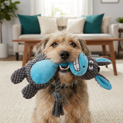 Cotton Rope Plush Dental Squeaky Dog Toy