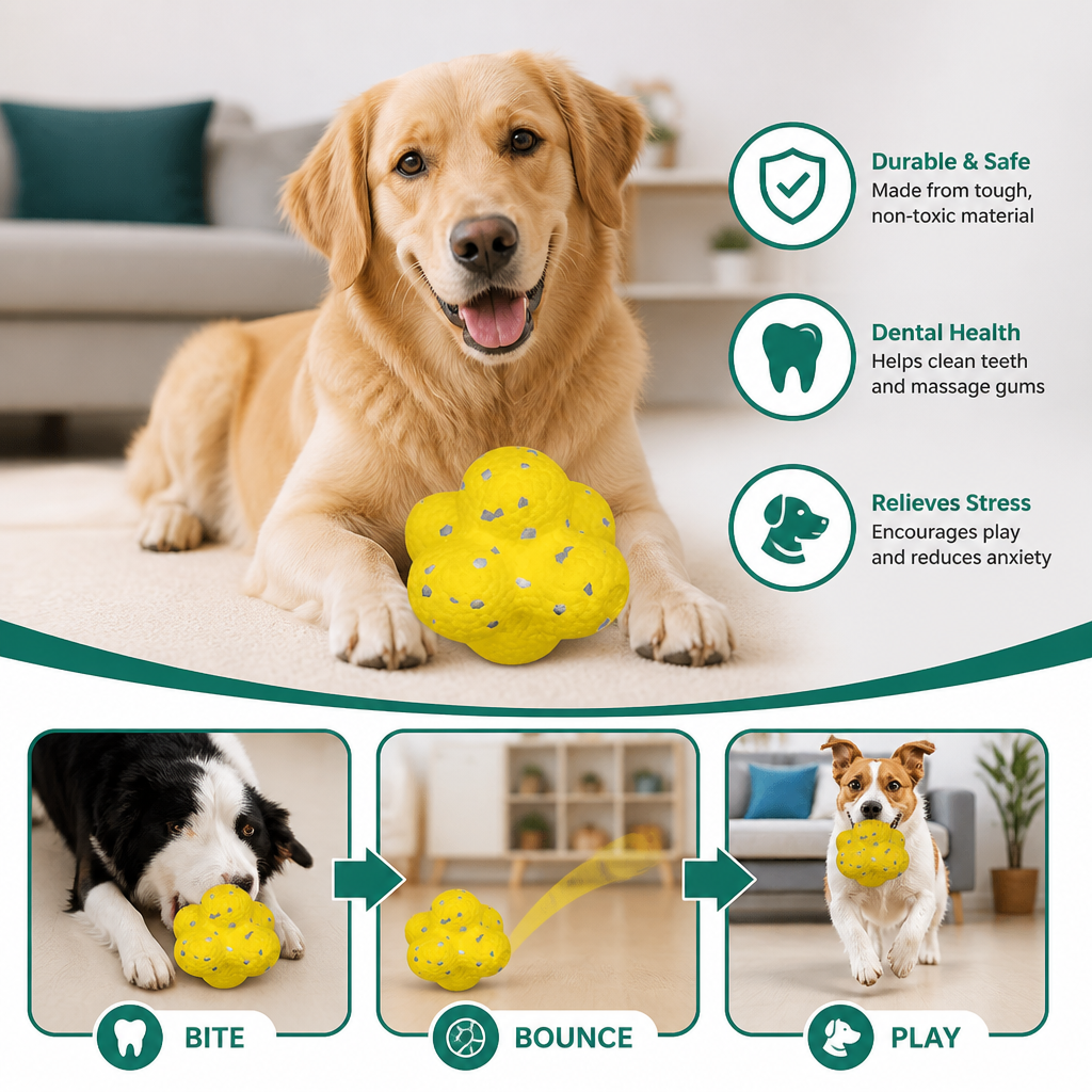 Durable Bouncing Ball for Dogs to Relieve Stress in Dog Colours