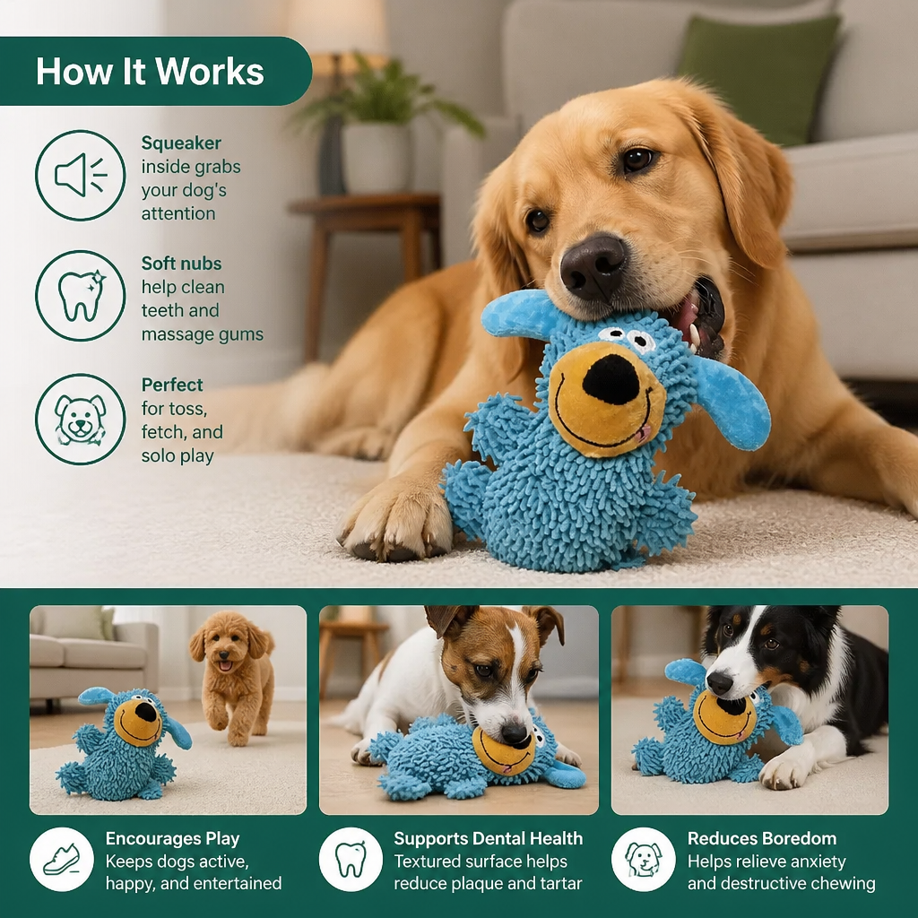 Giggling Dog-Color Tooth-Cleaning Toy