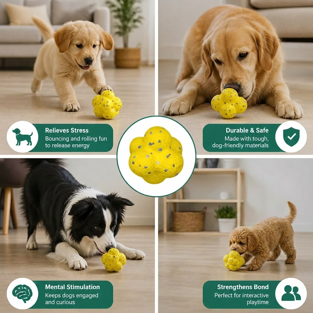 Durable Bouncing Ball for Dogs to Relieve Stress in Dog Colours