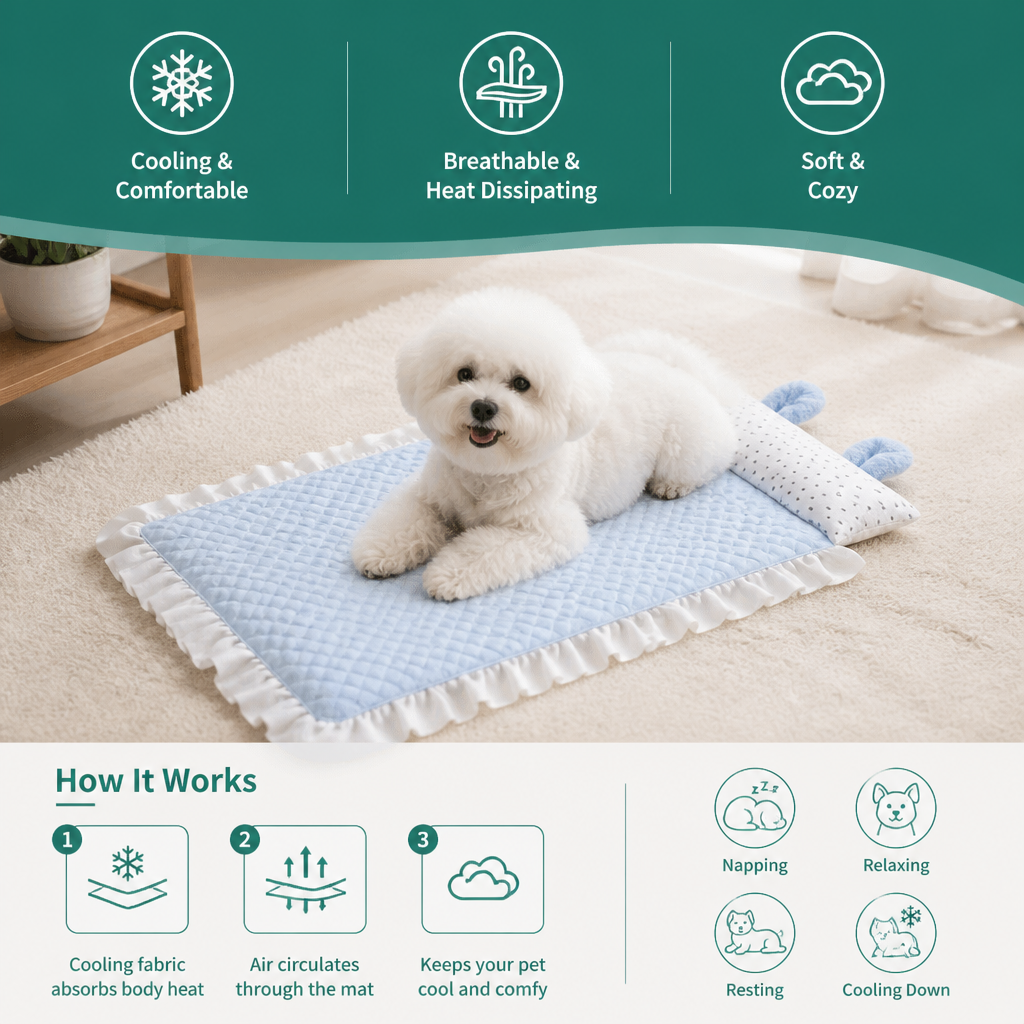 Cooling Dog Bed for Hot Days – Soft, Washable & Comfortable