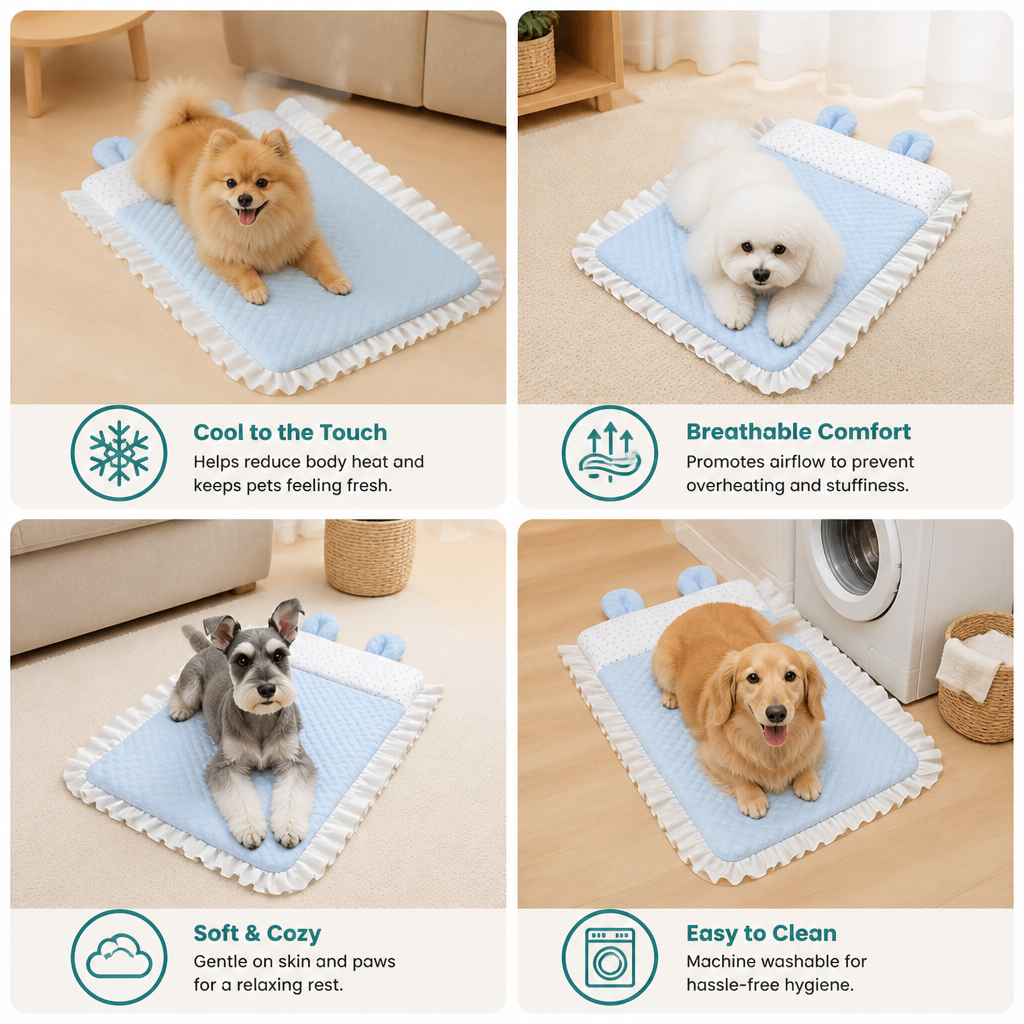 Cooling Dog Bed for Hot Days – Soft, Washable & Comfortable