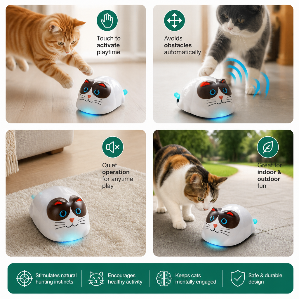 Touch-Activated Smart Cat Robot Toy