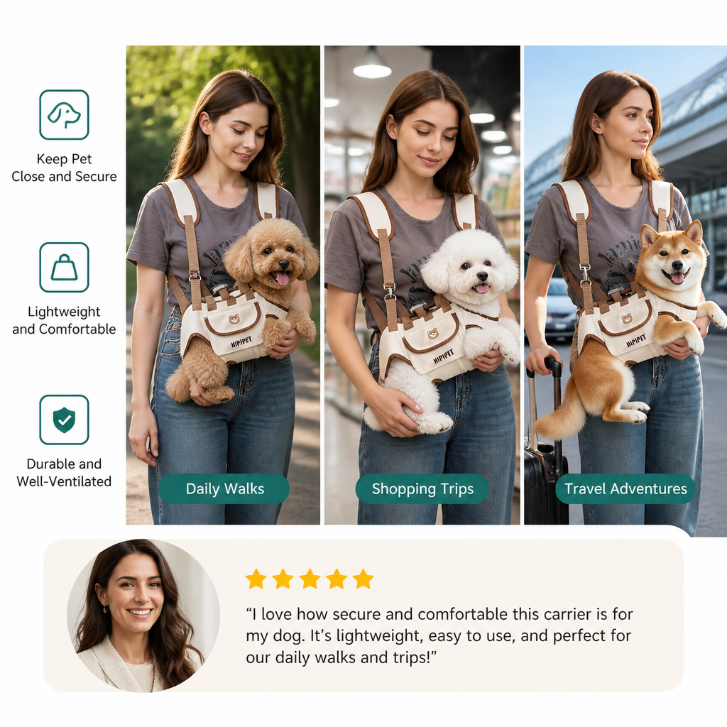 Adjustable Pet Shoulder Carrier Bag for Small Dogs and Cats