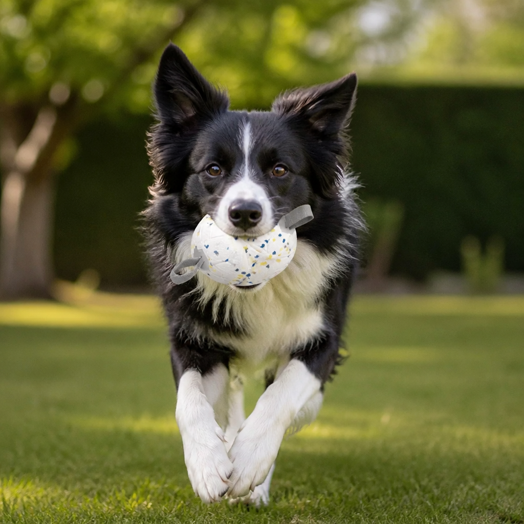 Eco-Friendly Indestructible Dog Ball – Bite Resistant Interactive Tug & Fetch Toy