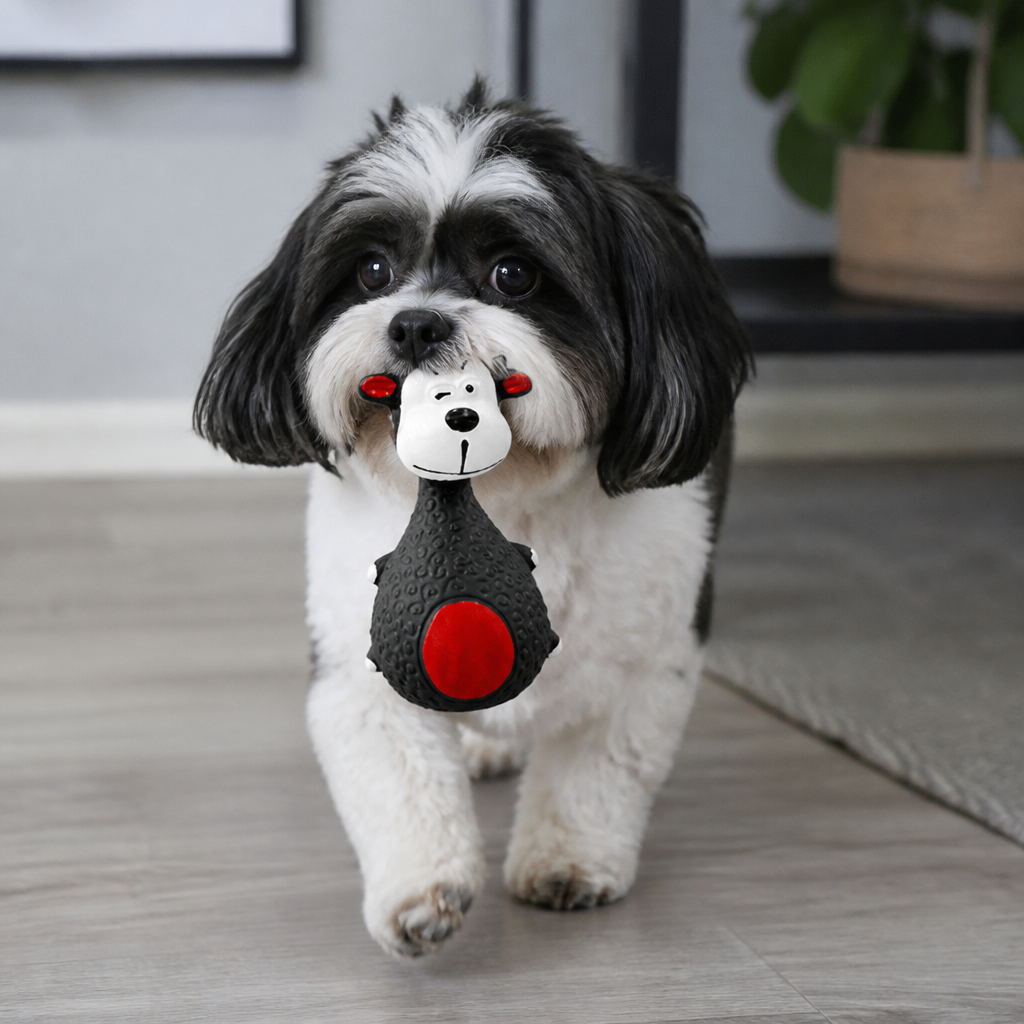 Durable Eco-Friendly Latex Squeaky Dental Dog Toy