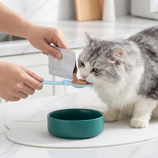 Cat Treat Spoon Feeder – Lickable Wet Food Dispenser with Long Handle