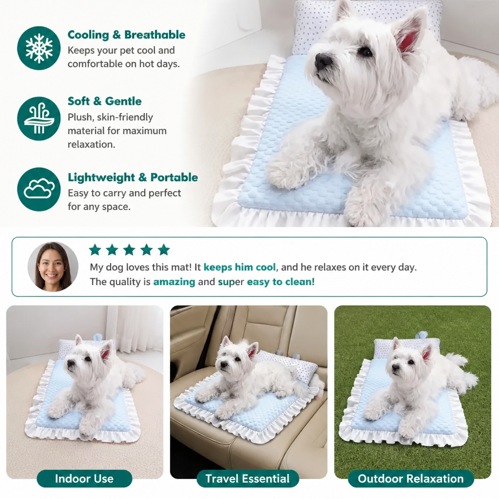 Cooling Dog Bed for Hot Days – Soft, Washable & Comfortable