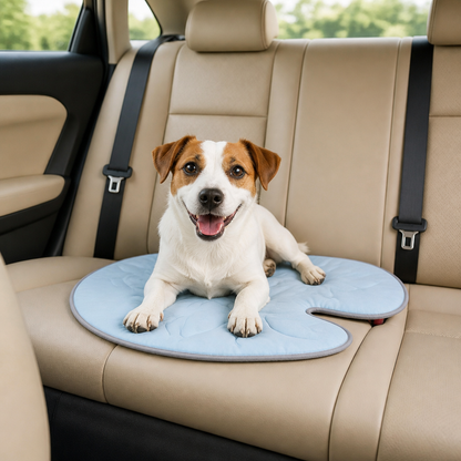 Cooling Leaf-Shaped Pet Mat – Washable Summer Mat with Non-Slip Bottom