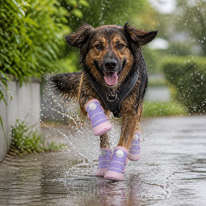 Protective Dog Shoes with Adjustable Straps for Comfortable Outdoor Walks