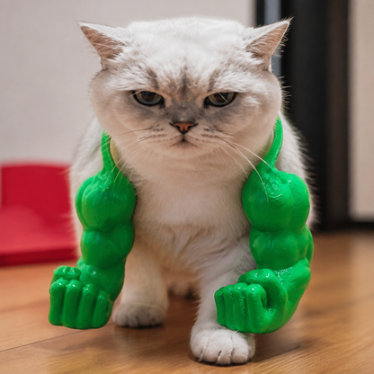 Muscle Arm Cat Costume Harness for Funny Pet Photos and Dress Up
