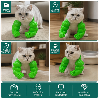 Muscle Arm Cat Costume Harness for Funny Pet Photos and Dress Up