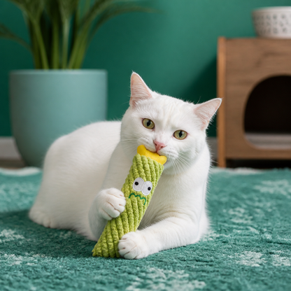 Catnip-Filled Cactus Teeth Cleaning Cat Toy