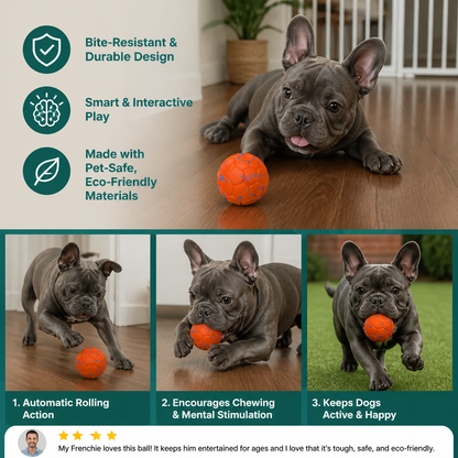 Eco-Friendly Bite-Resistant Smart Interactive Automatic Dog Ball