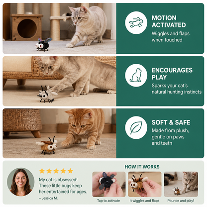 Motion-Activated Flying Insect Cat Toy