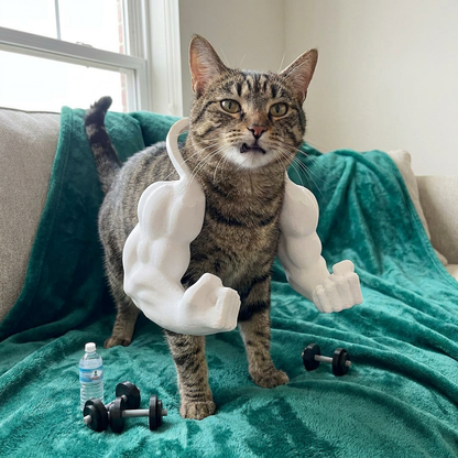 Muscle Arm Cat Costume Harness for Funny Pet Photos and Dress Up