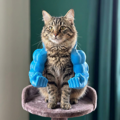 Muscle Arm Cat Costume Harness for Funny Pet Photos and Dress Up