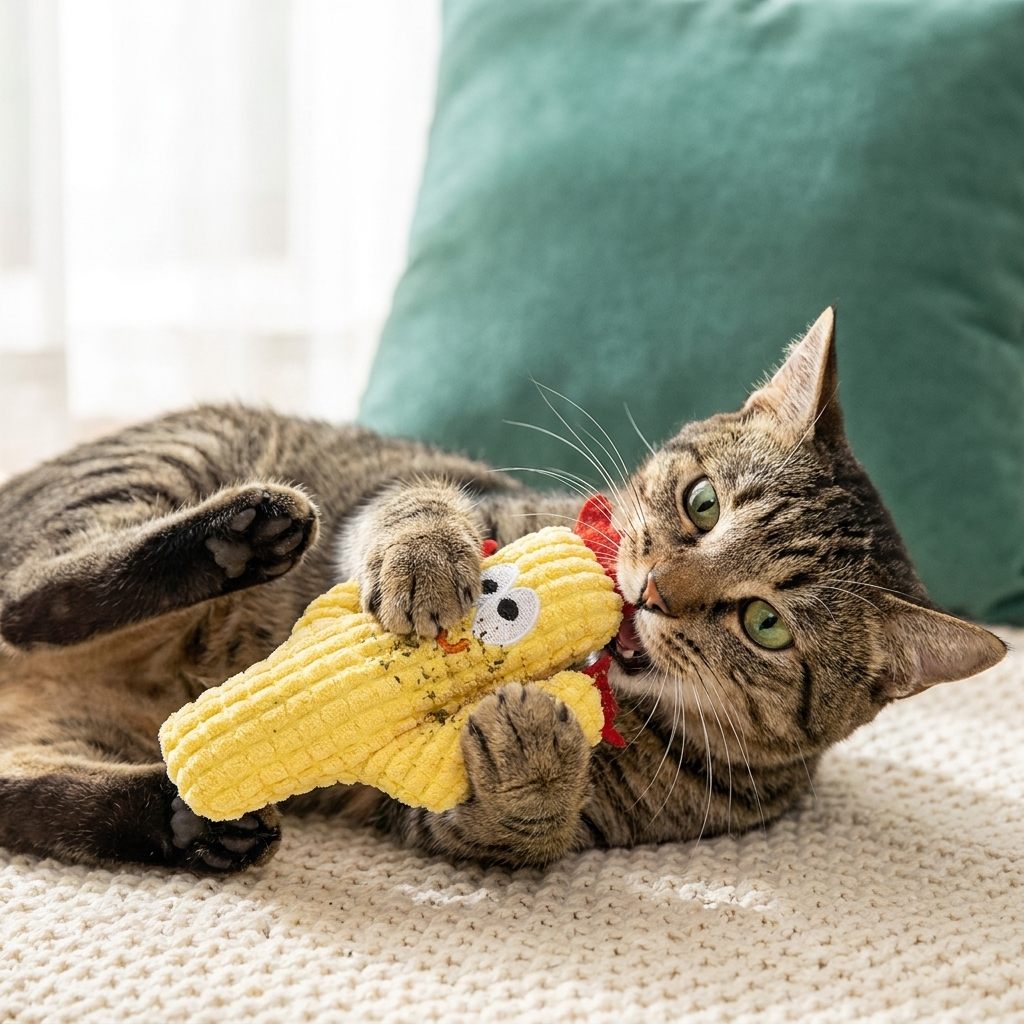 Catnip-Filled Cactus Teeth Cleaning Cat Toy