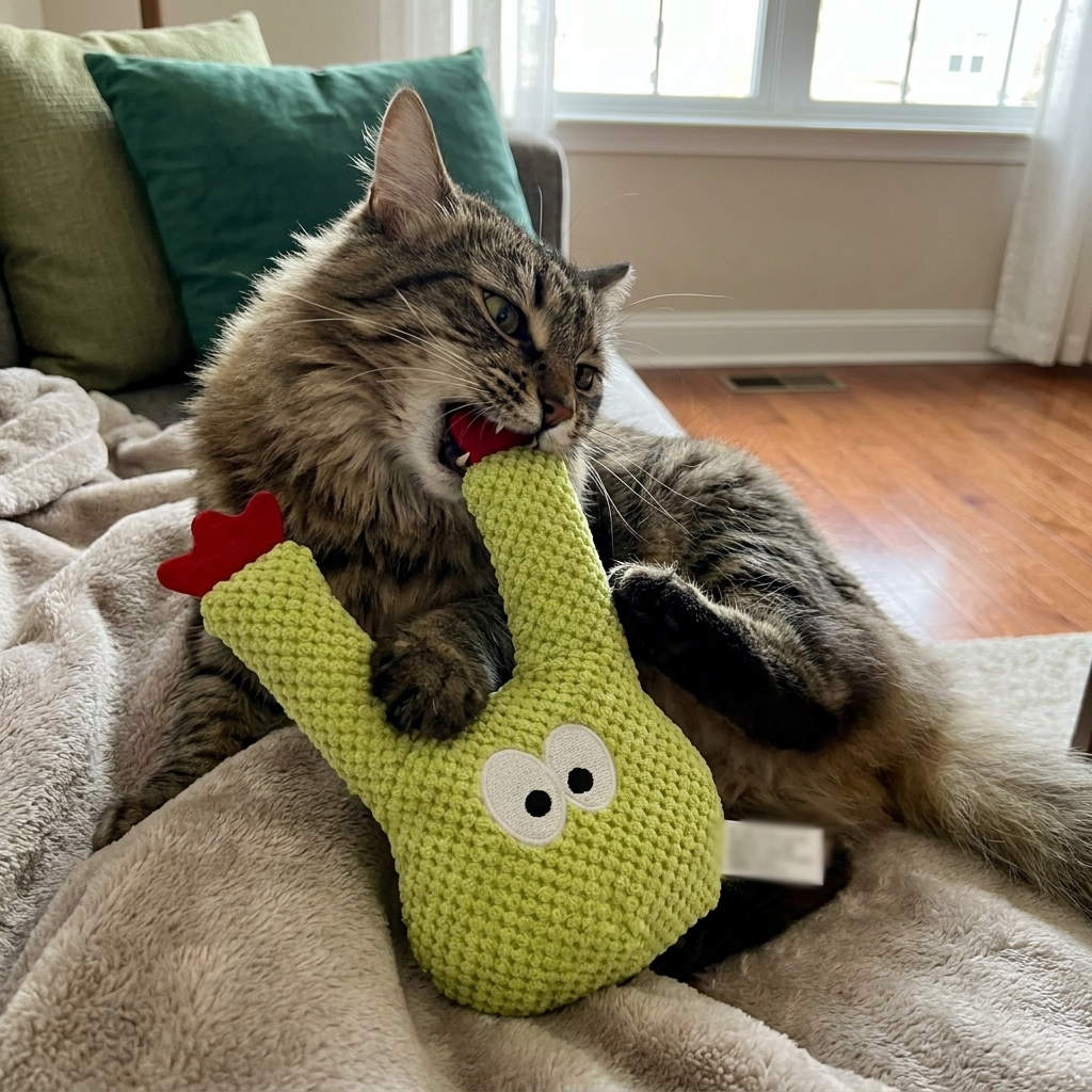 Catnip-Filled Cactus Teeth Cleaning Cat Toy