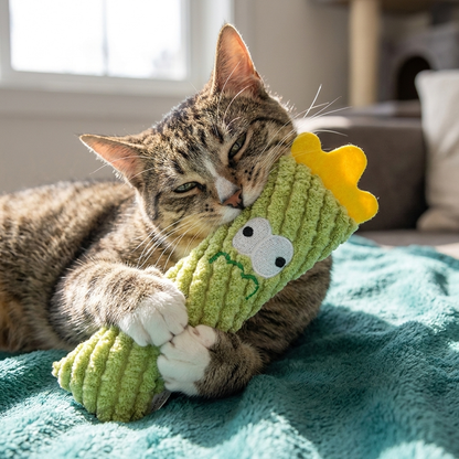 Catnip-Filled Cactus Teeth Cleaning Cat Toy