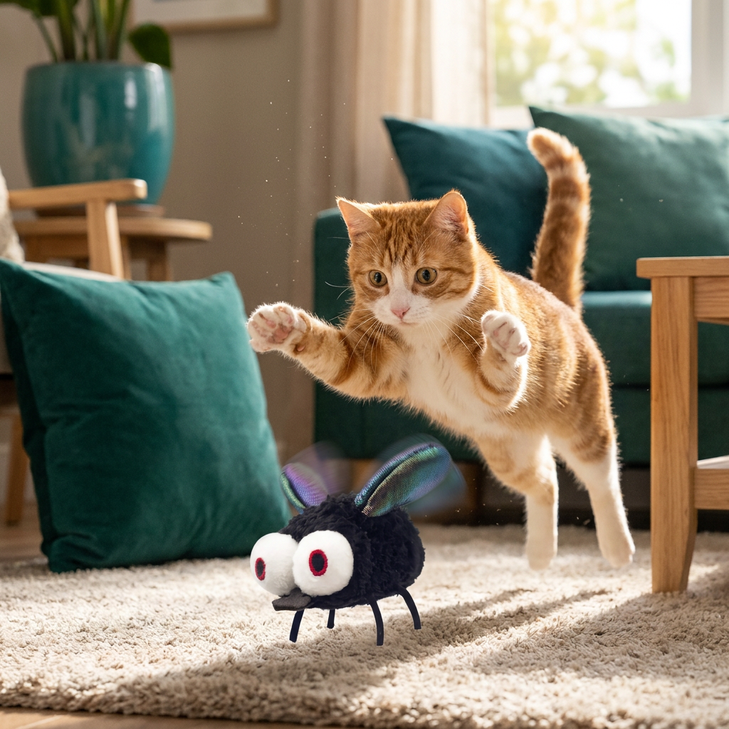 Motion-Activated Flying Insect Cat Toy