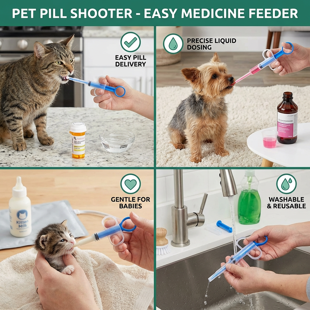 Pet Pill Shooter – Easy Medicine Feeder for Cats & Dogs