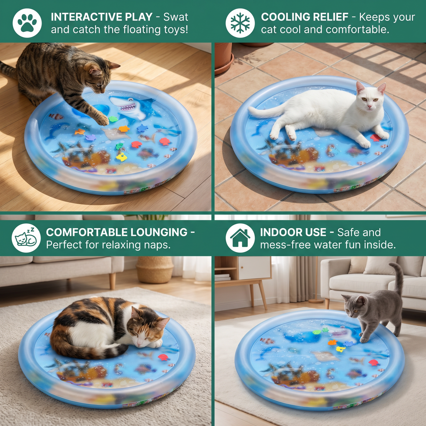 Cooling Play Water Bed for Cats 2.0
