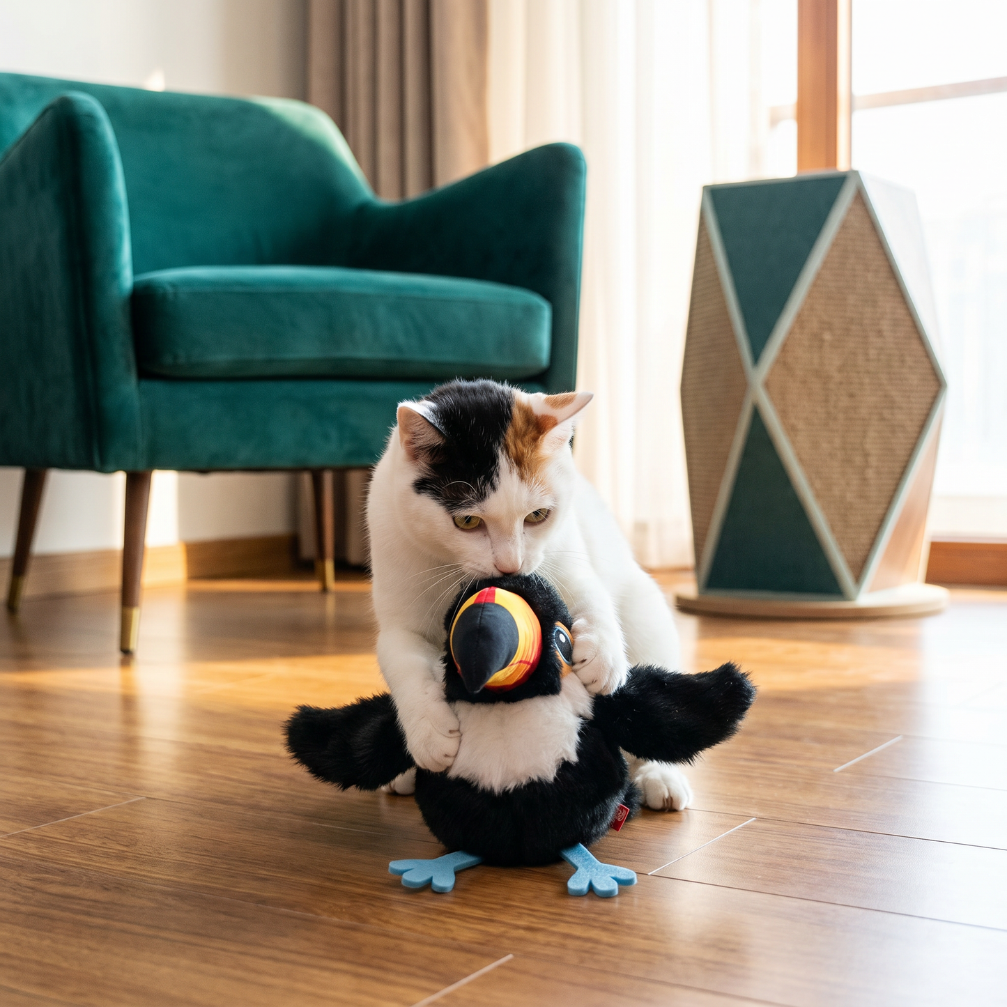 Fluttering and Chirping Bird Cat Toy