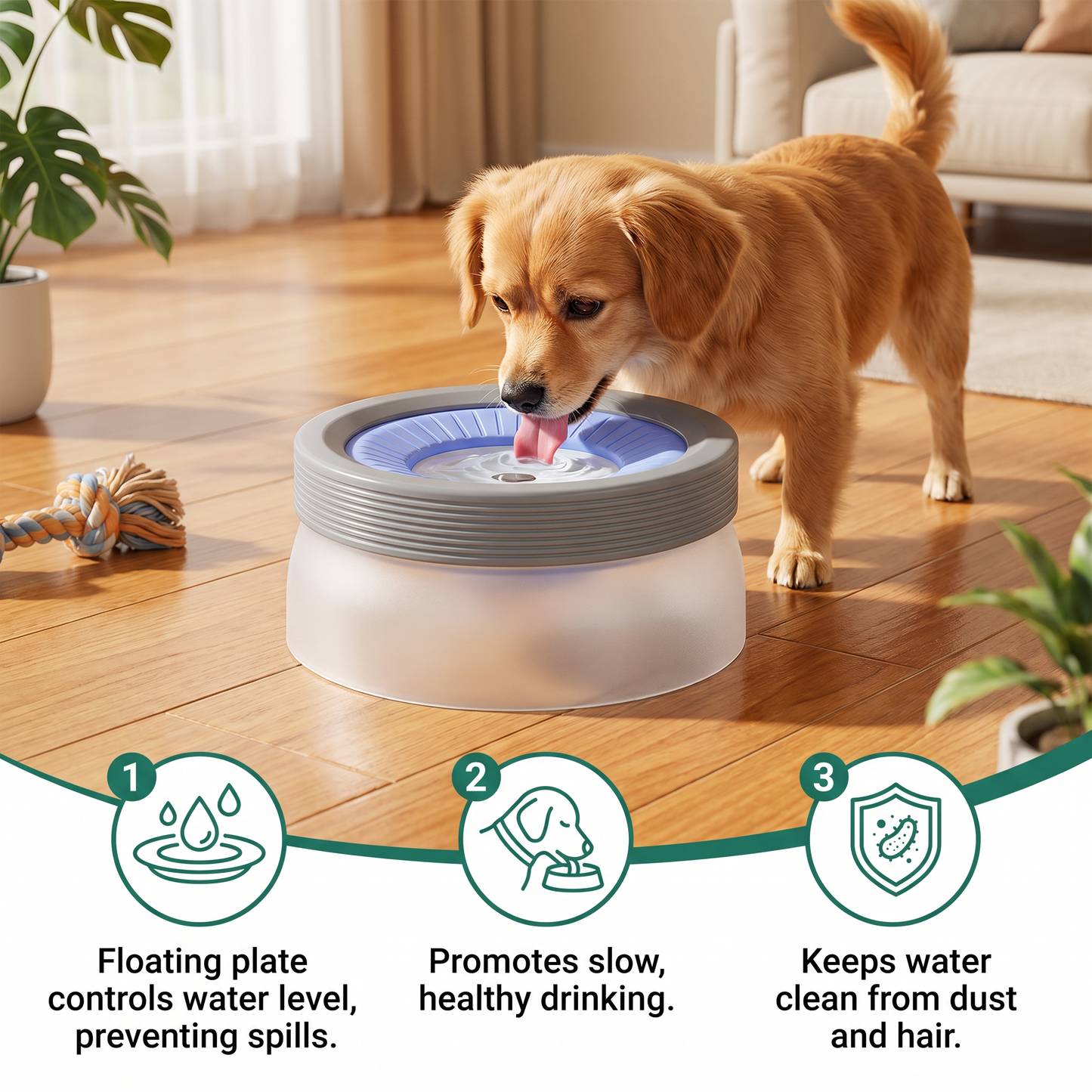 No-Spill Dog Water Bowl