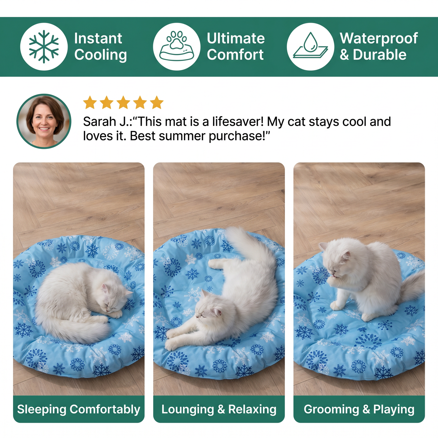 Practical Cooling Mat for Cats – Refreshing Summer Mat for Hot Days