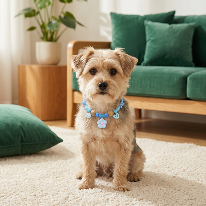 Cute collar with insect repellent for dogs