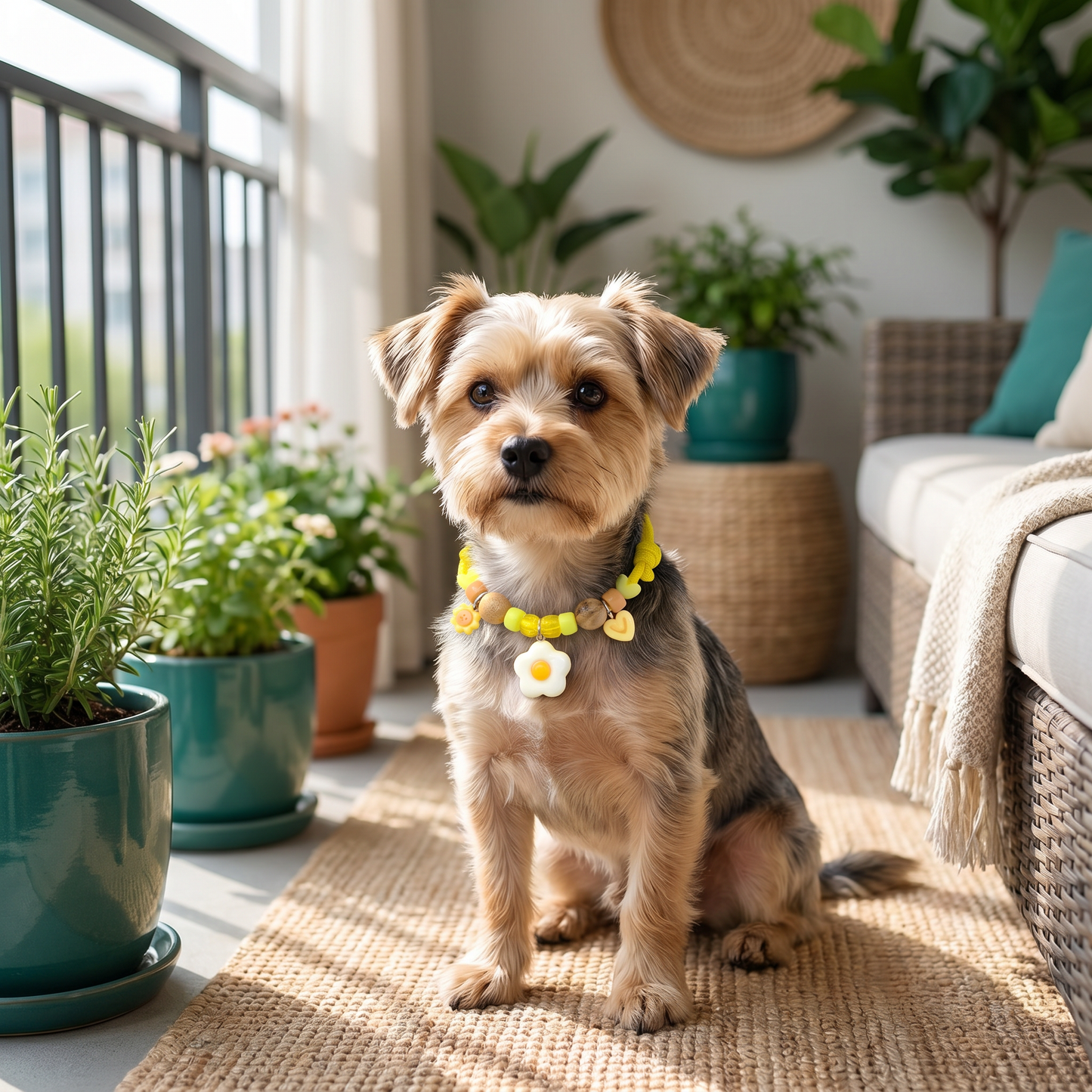 Cute collar with insect repellent for dogs