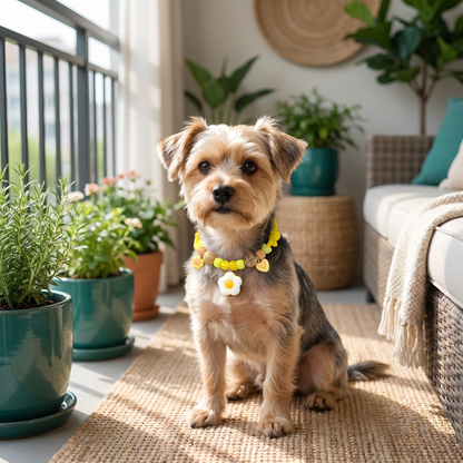 Cute collar with insect repellent for dogs