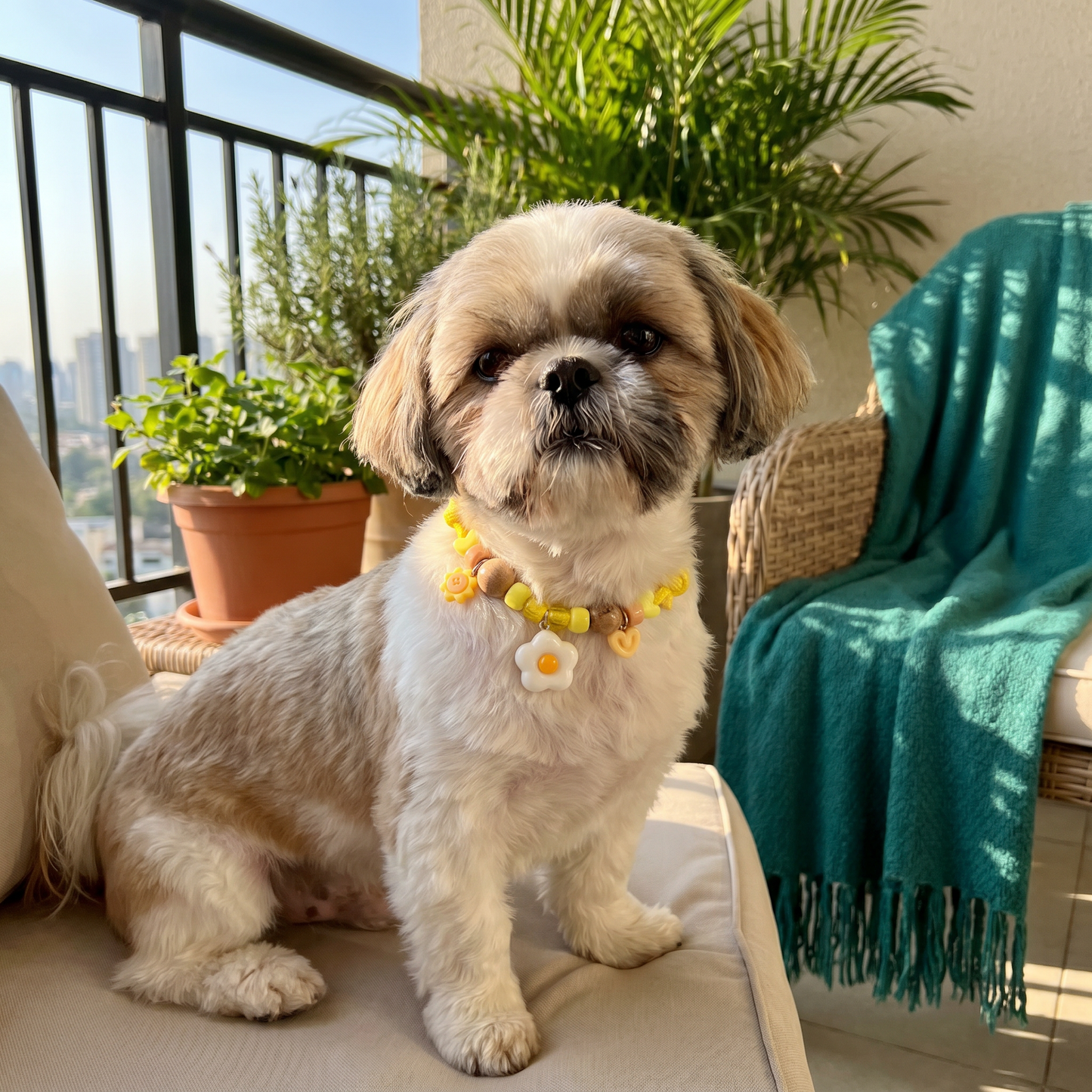 Cute collar with insect repellent for dogs