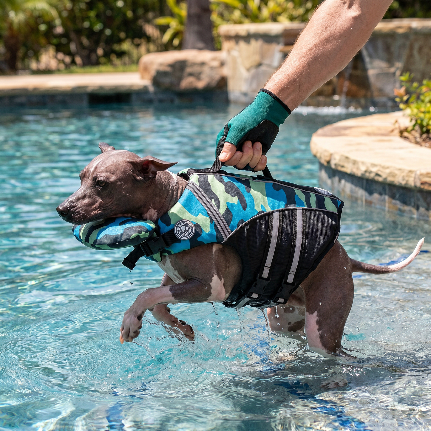 Dog Safety Swim Vest with Rescue Handle