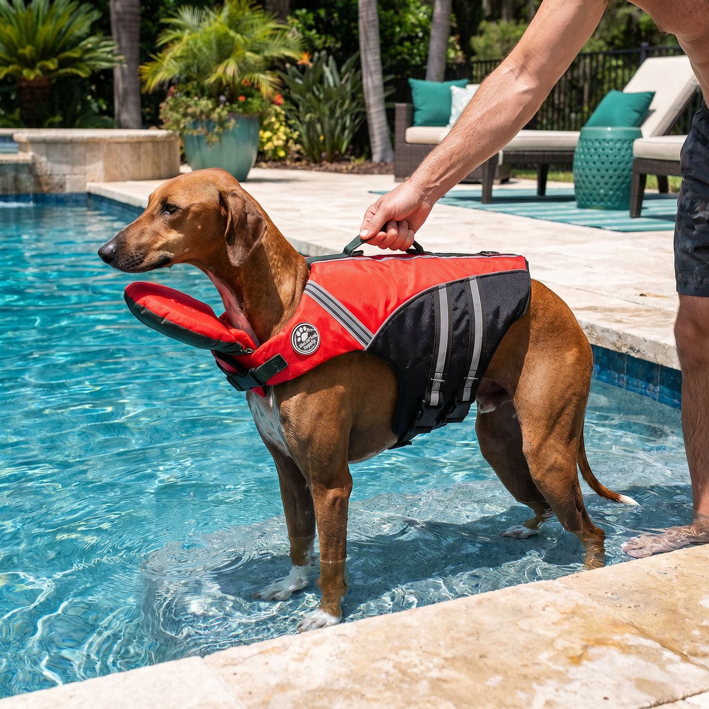 Dog Safety Swim Vest with Rescue Handle