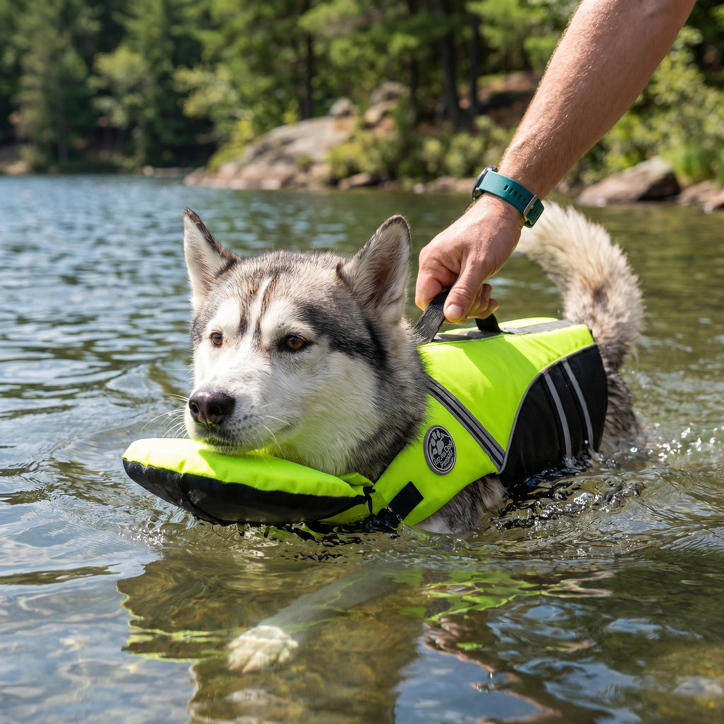 Dog Safety Swim Vest with Rescue Handle