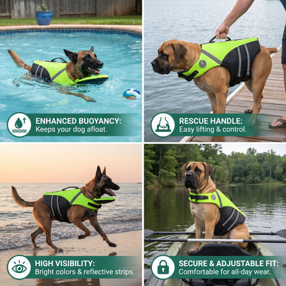 Dog Safety Swim Vest with Rescue Handle
