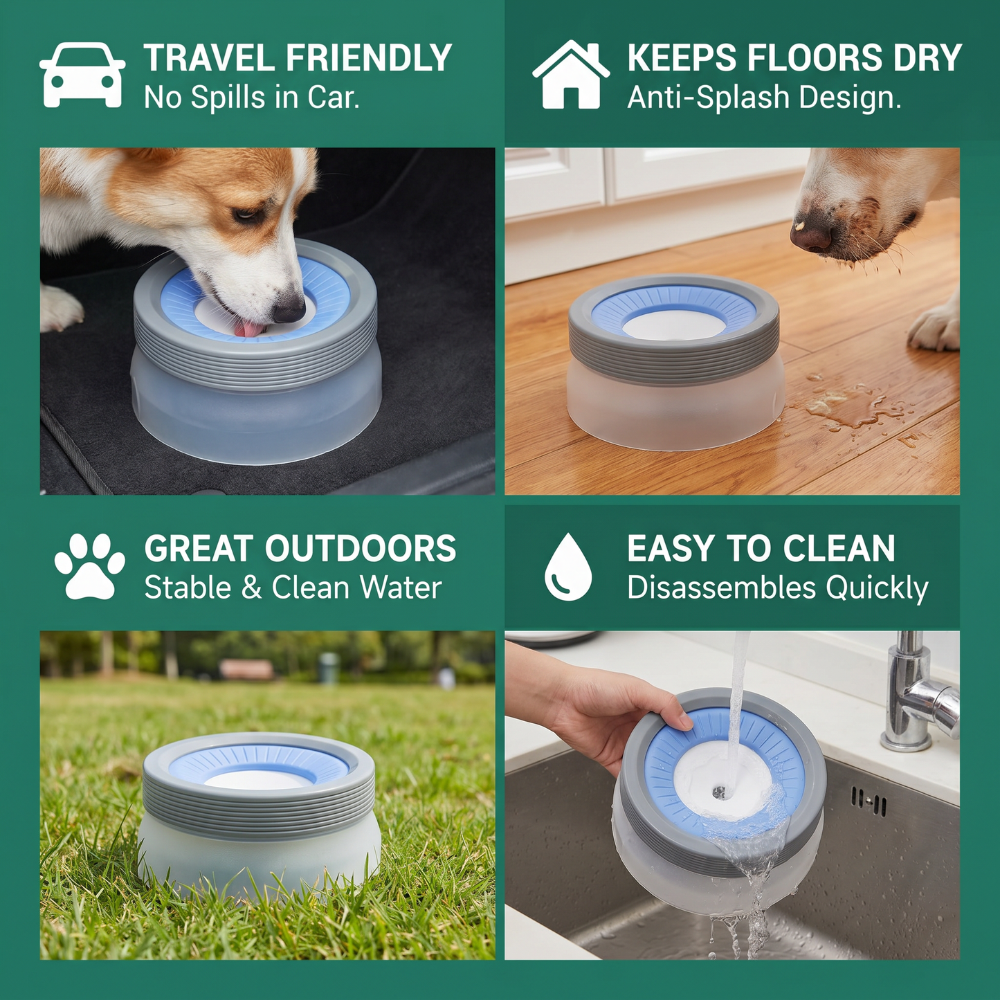 No-Spill Dog Water Bowl