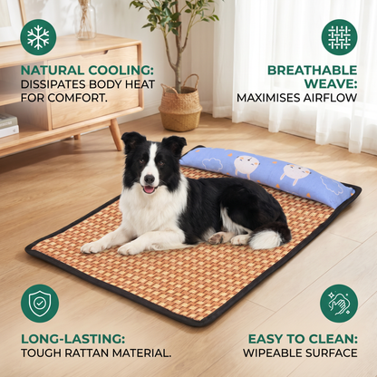 Breathable Rattan Dog Cooling Mat