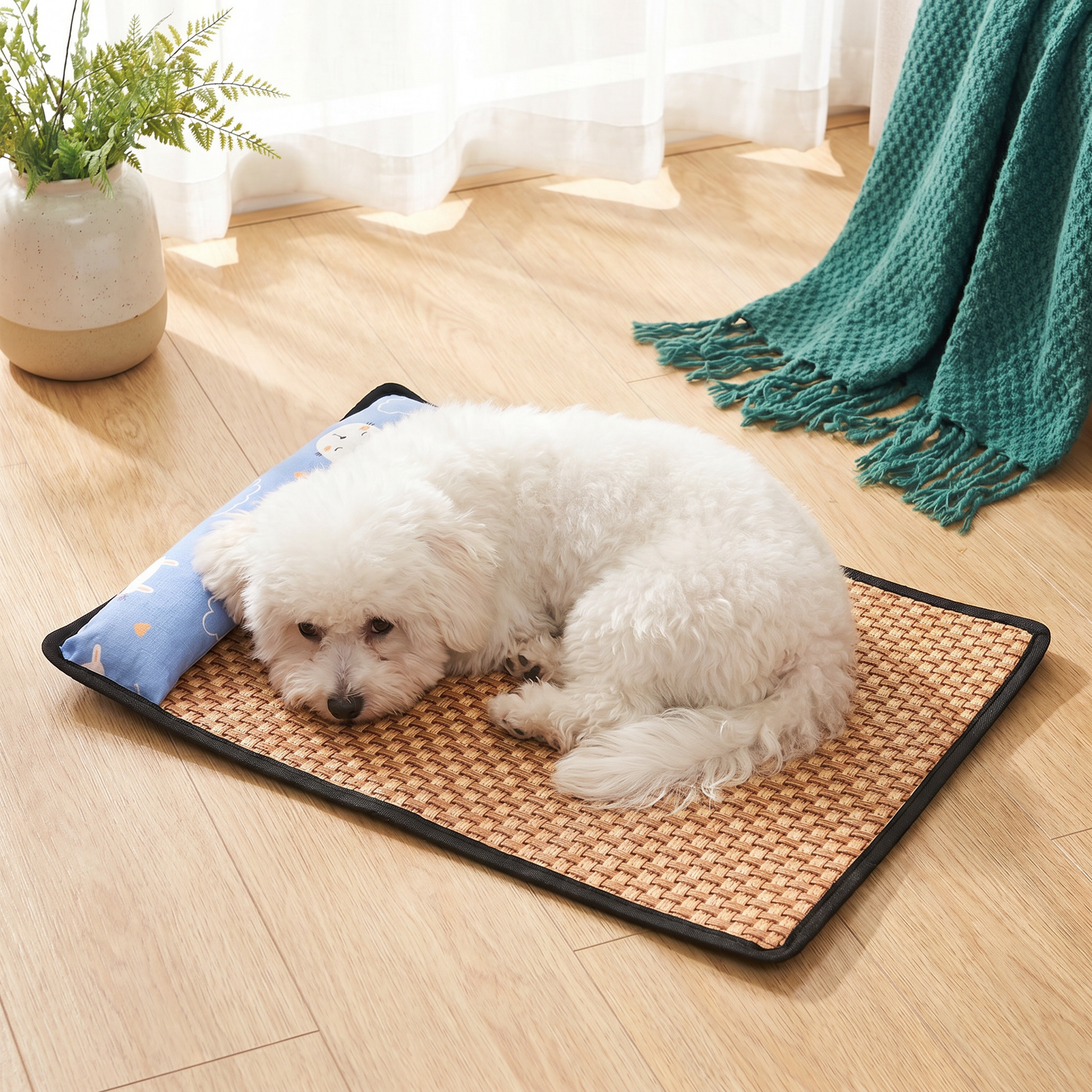 Breathable Rattan Dog Cooling Mat