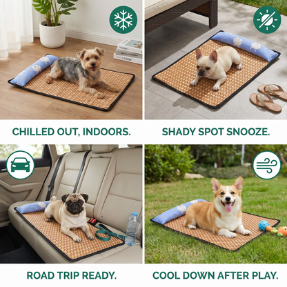 Breathable Rattan Dog Cooling Mat