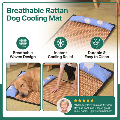Breathable Rattan Dog Cooling Mat
