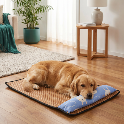 Breathable Rattan Dog Cooling Mat