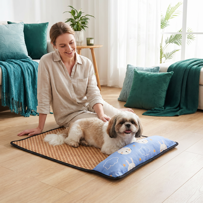 Breathable Rattan Dog Cooling Mat