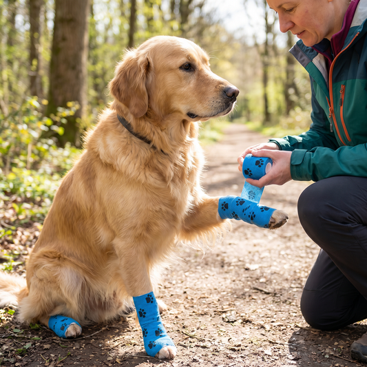 Self-Adhesive Pet Bandage Wrap for Hot Pavement & Snow Protection