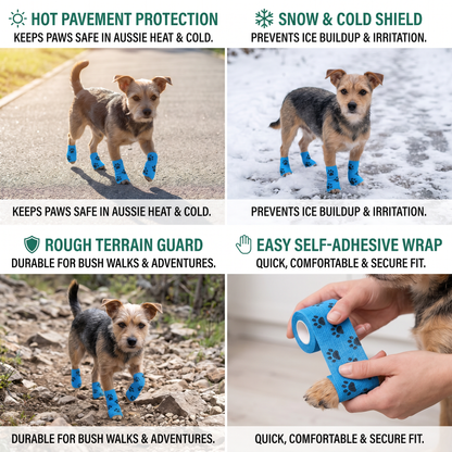 Self-Adhesive Pet Bandage Wrap for Hot Pavement & Snow Protection