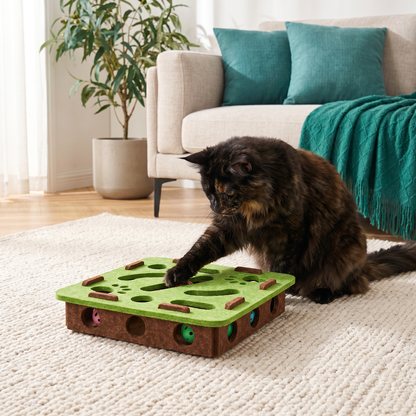 Interactive Cat Puzzle Felt Box Toy