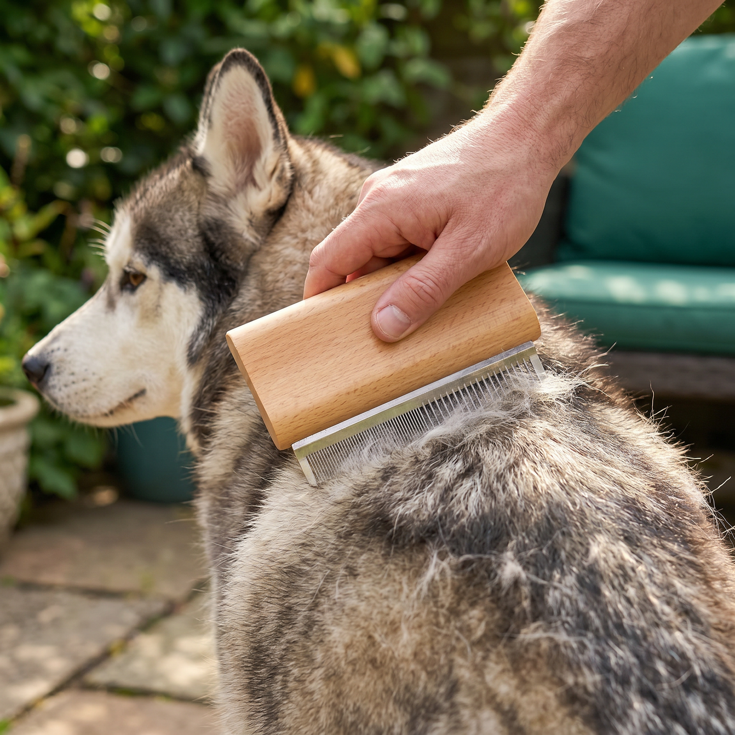 2-in-1 Pet Grooming & Hair Removal Comb for Fur, Furniture & Fabrics